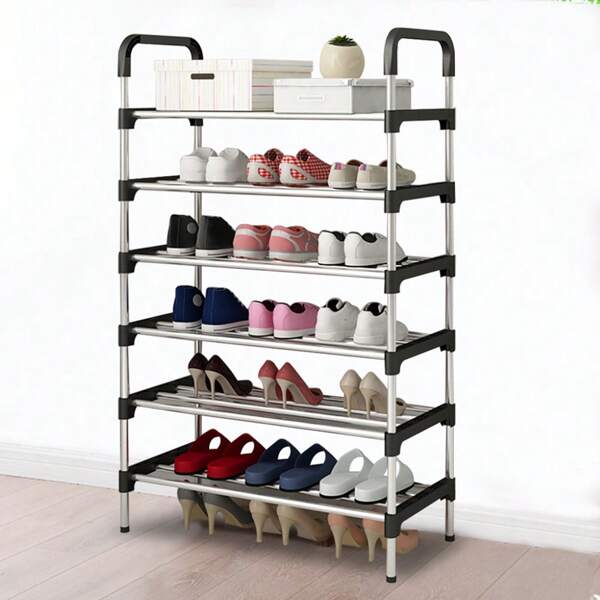 Living And Home 3/4/5/6 Tiers Shoe Rack Organizer, Shoes Storage Rack Shelf,Organizer Stackable Space Saving Shoe Storage Shelf For Hallway And Living Room