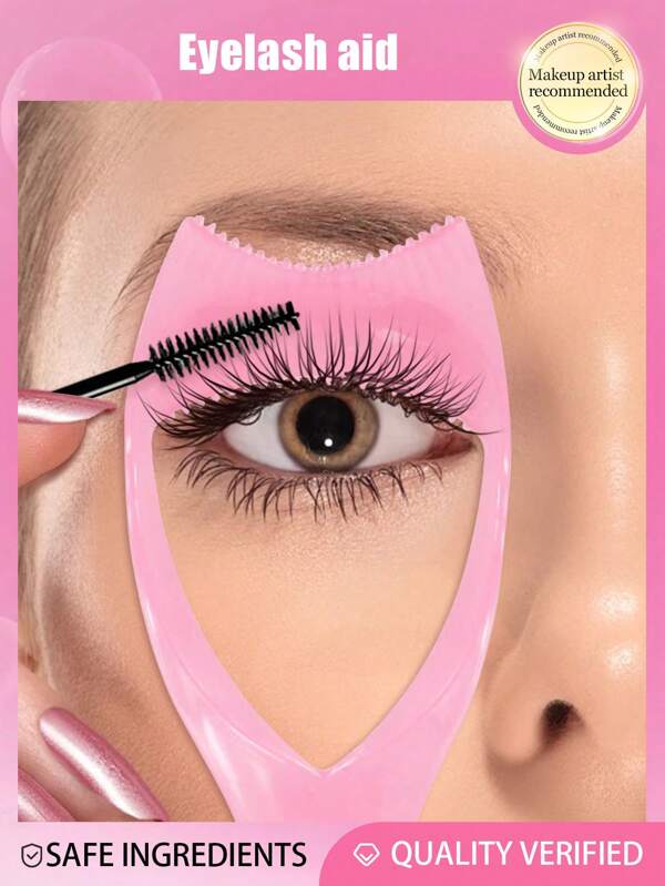 2pcs, Three-In-One Mascara Applicator, Mascara Protection Tool, Eyelash Auxiliary Device, 1pcsreusable Makeup Assistant, Auxiliary Device Suitable For Beginners To Perfectly Apply Eyelashes And Eyeliner, To Create Naturally Non-Caking Eyelashes, Mascara Shield Applicator For Eyelash Protection With Eyelash Separator Tool Eyelash Tweezers Girl.