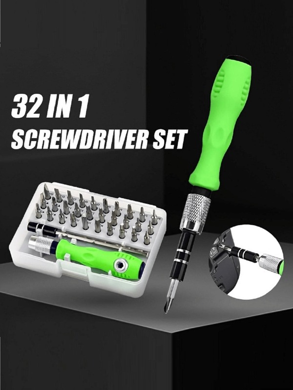 1 Set 32 In 1 Screwdriver Set With Case, For Assembly And Disassembly Of Machine, Must Be Good, Multi-Functional Screwdriver Kit, Special-Shaped Tools, Five Star Screwdriver, Y-Type Triangle Repair Kit, Tools For Men