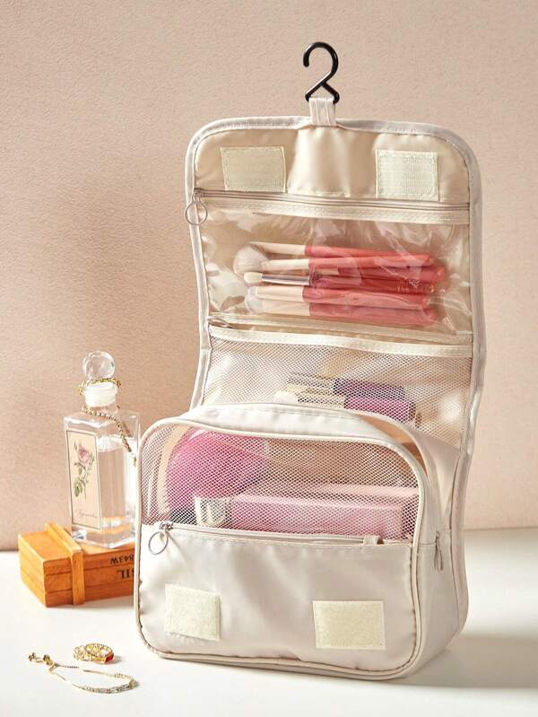 1pc Travel Toiletry Bag Makeup Storage Bag Hanging Make Up Bag For Shower Room Accessories Portable Cosmetic Storage Bag Waterproof Makeup Bag For Bathroom Makeup Organiser Makeup Storage Makeup Holder Cosmetic Bag Cosmetic Storage Organizer Cosmetics Bags Cosmetic Organiser Travel Essential School Supplies School Stuff,Boho Vibes